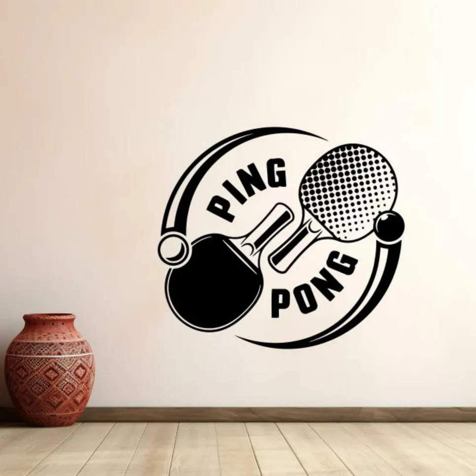 Table Tennis Background - 탁구 벽 데칼 비닐 스티커 탁구