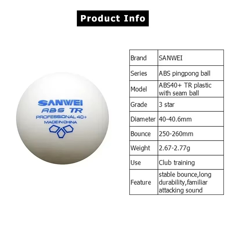 50개/100개 세트 SANWEI TR 3성급 탁구공, - Table Tennis Balls 리뷰 및 가격